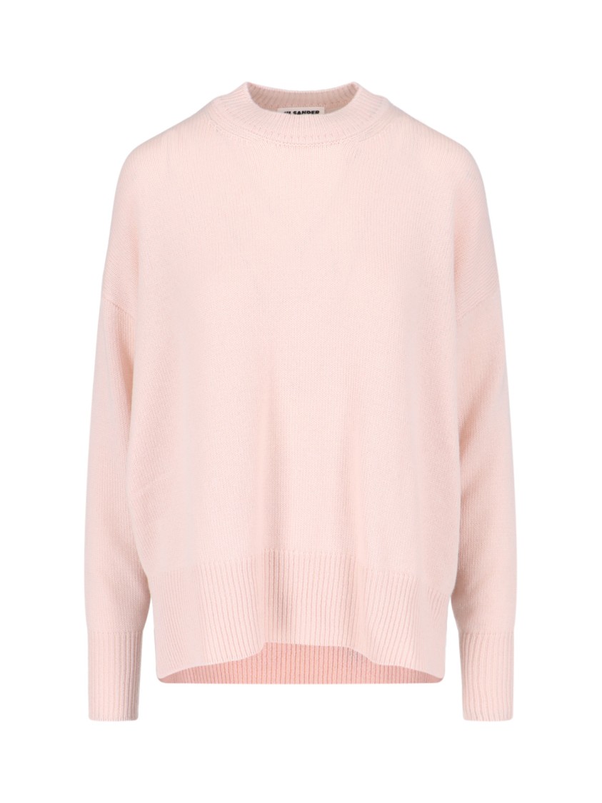 Shop Jil Sander Cashmere Sweater In Pink Knitted Crew Neck