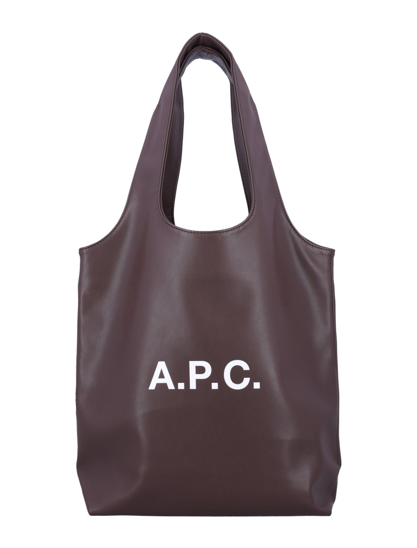 Apc A.p.c. Ninon Small Tote Bag In Burgundy