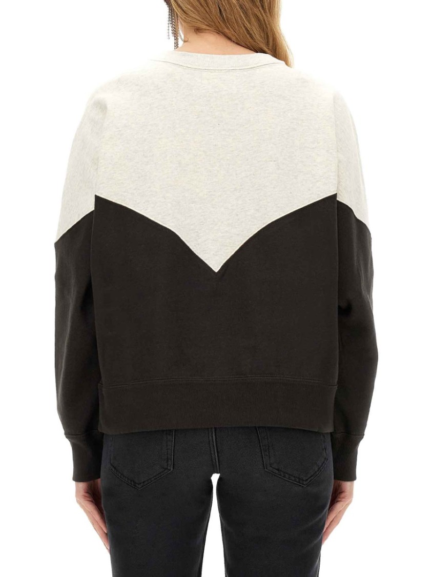 Isabel Marant Étoile Chevron Patterned Sweatshirt In Brown