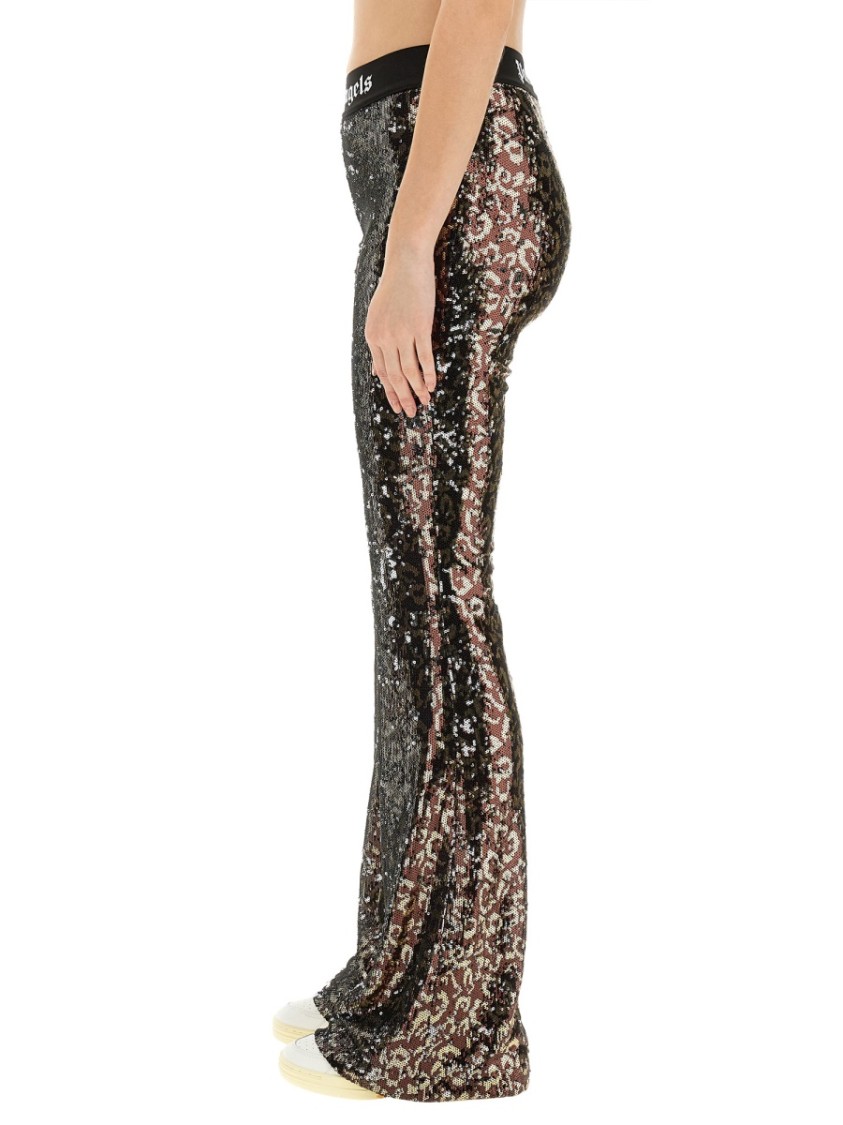 Palm Angels Flare Fit Pants In Black