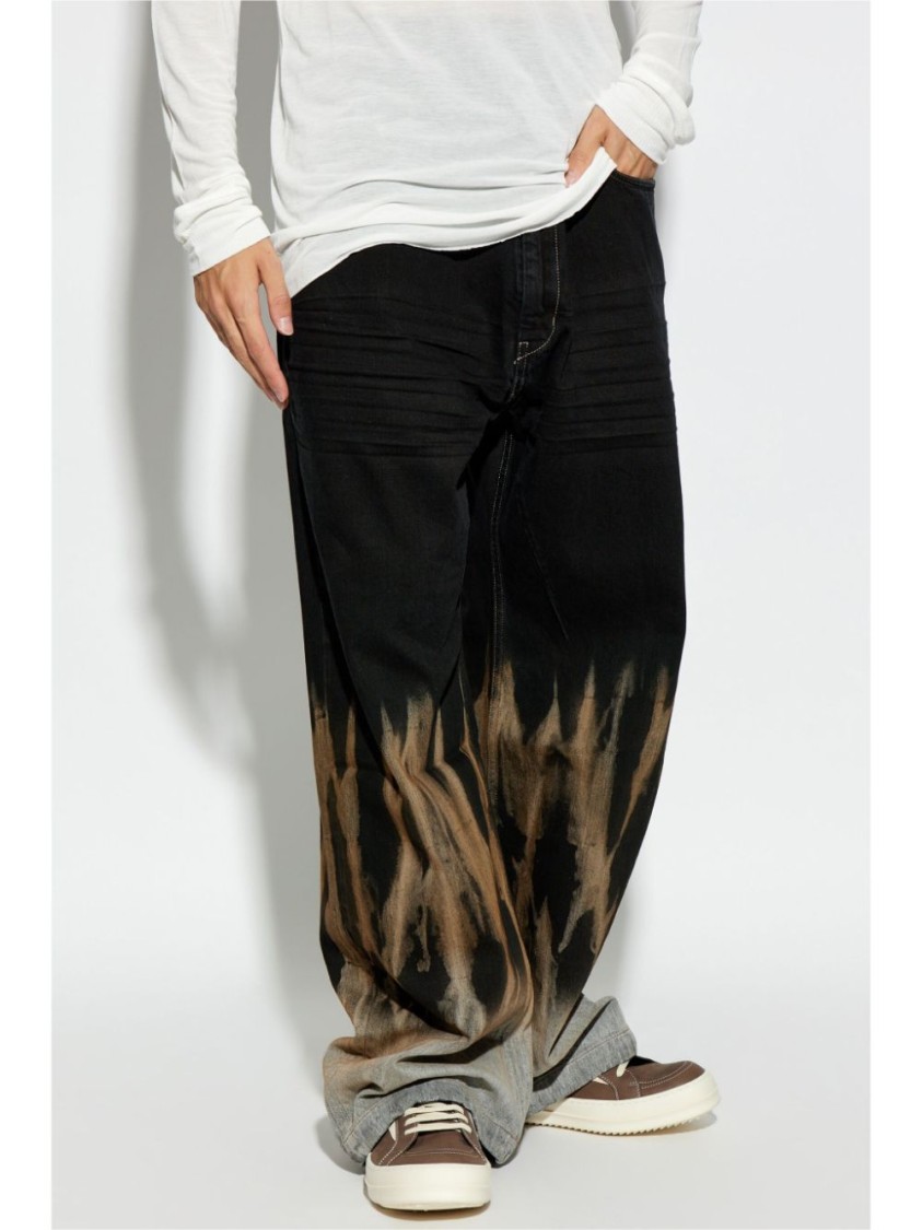 Rick Owens Drkshdw Black Porterville Double Jumbo Belas Cargo Pants In Black