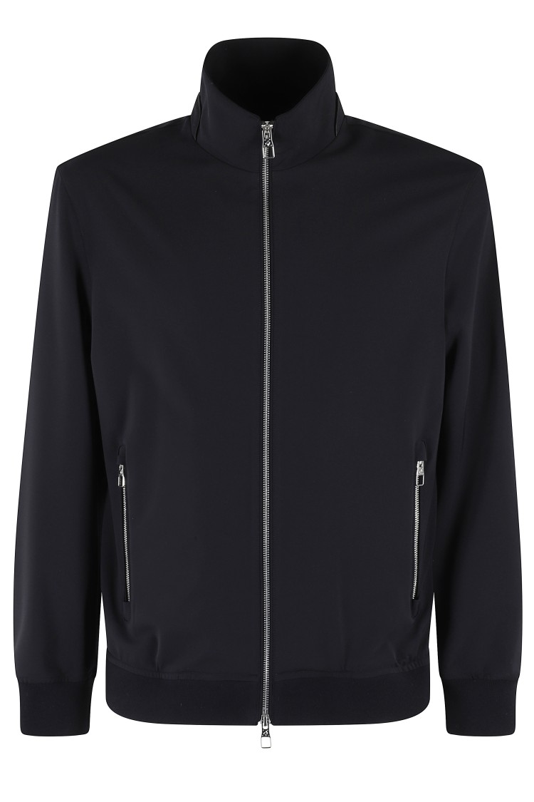 Montecore Technical Nylon Jacket With High Collar In Black