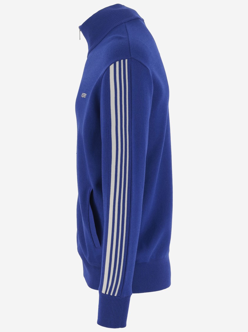 Shop Autry Viscose Blend Sweatshirt With Logo In Blue