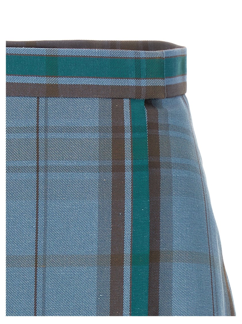 Vivienne Westwood Tartan Print Mini Skirt In Blue