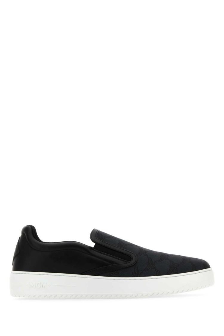 Mcm Black Canvas Neo Terrain Slip-ons