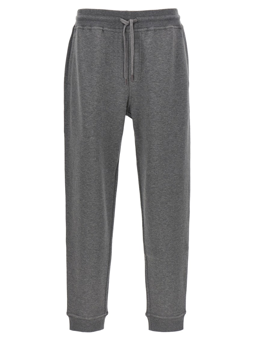Brunello Cucinelli Cotton Blend Joggers Pants Gray In Blue