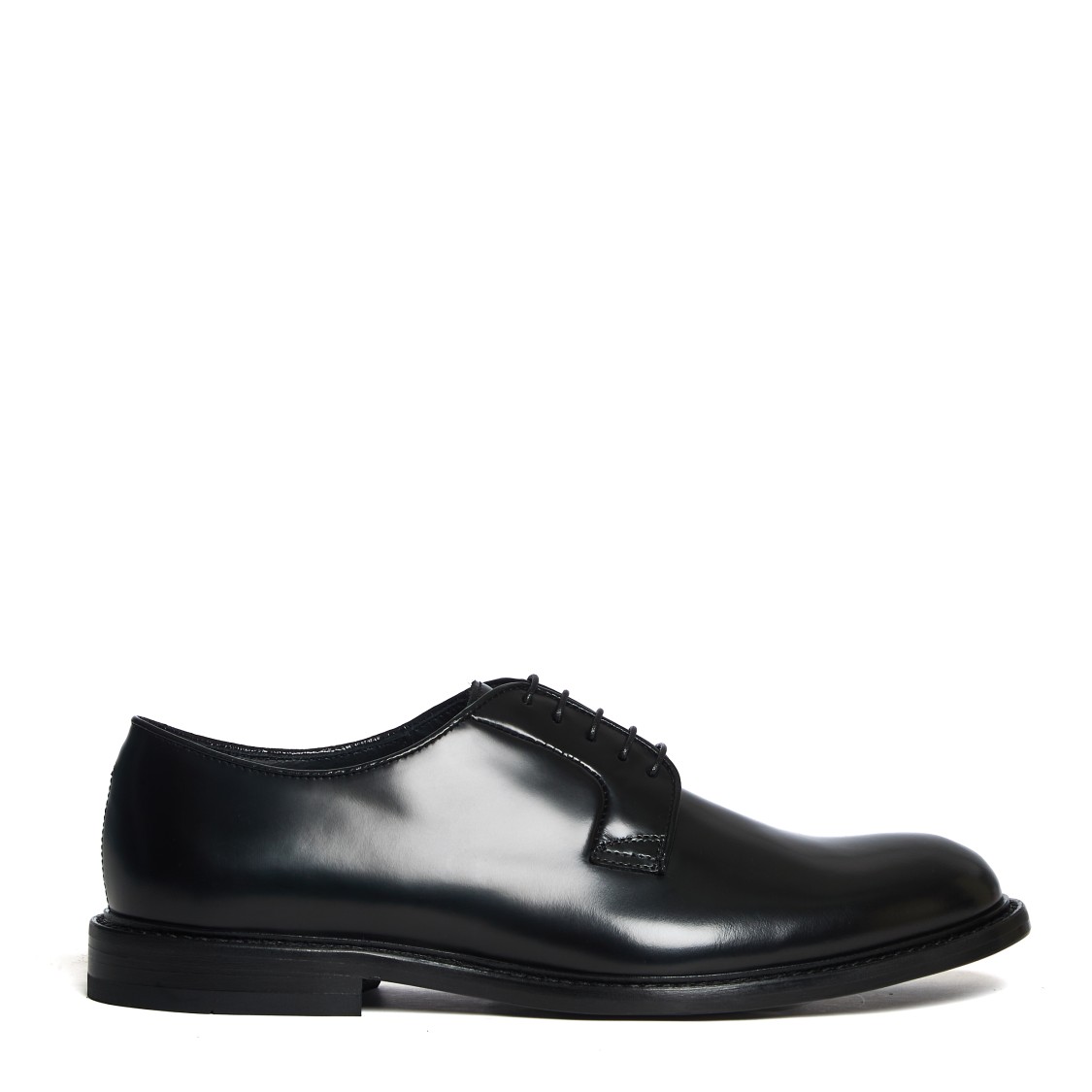 Doucal's Almond-toe Leather Derby Shoes In Black