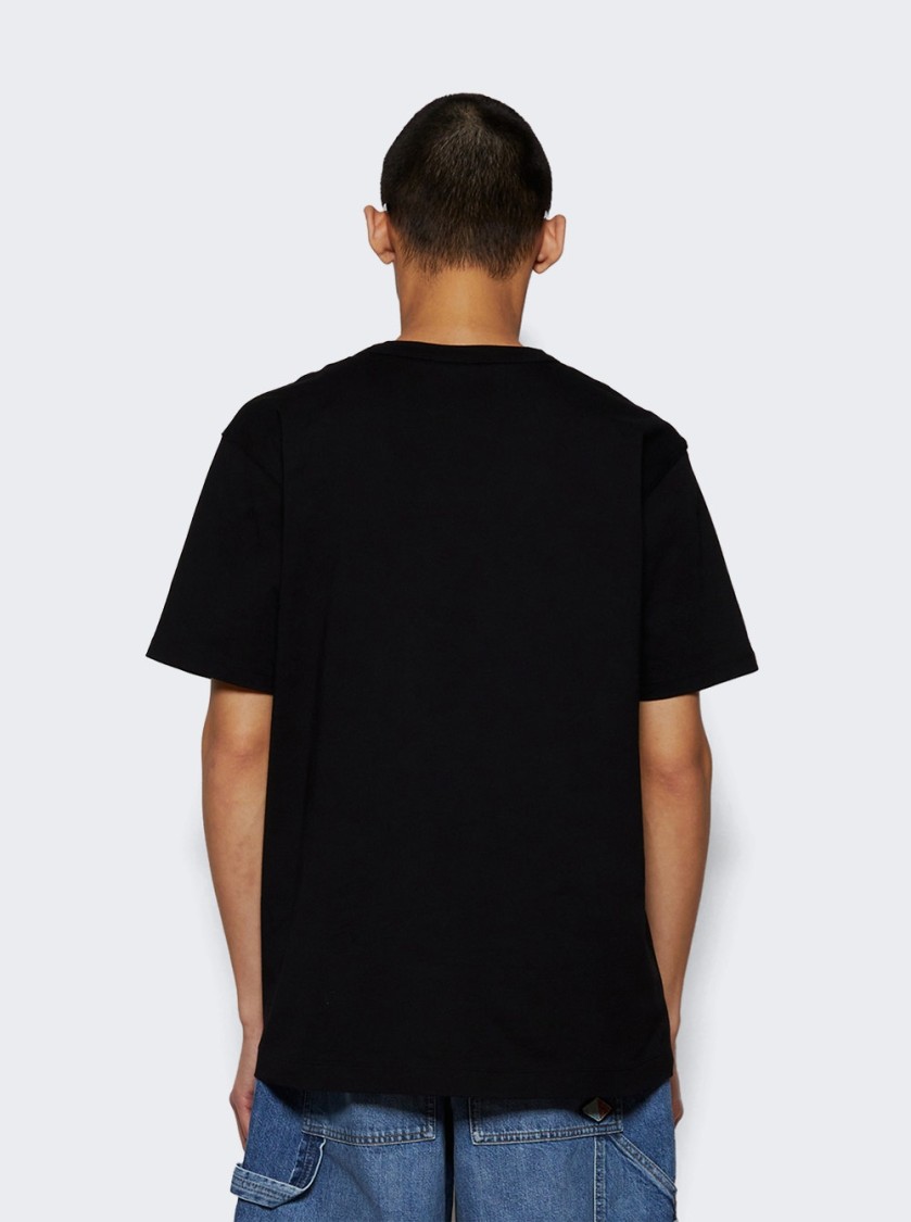 Dries Van Noten Crew Neck Graphic Print T-shirt In Black