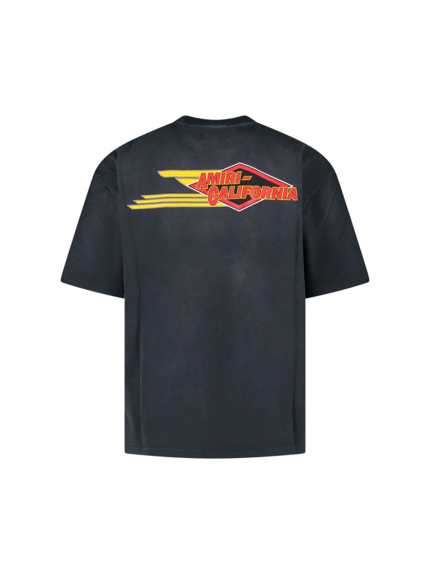 Amiri Mens Black Eagle Graphic-print Cotton-jersey T-shirt