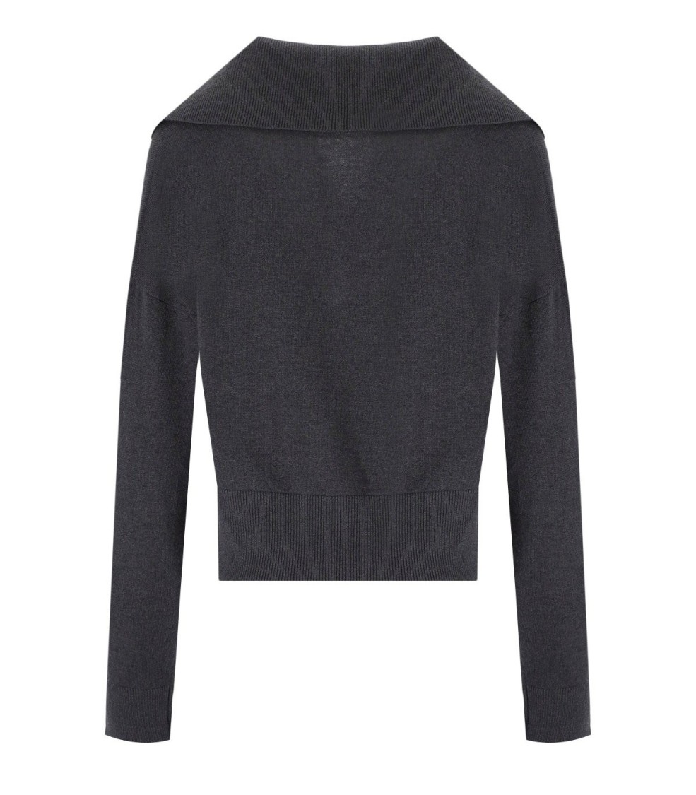FEDERICA TOSI FEDERICA TOSI DARK GREY POLO JUMPER