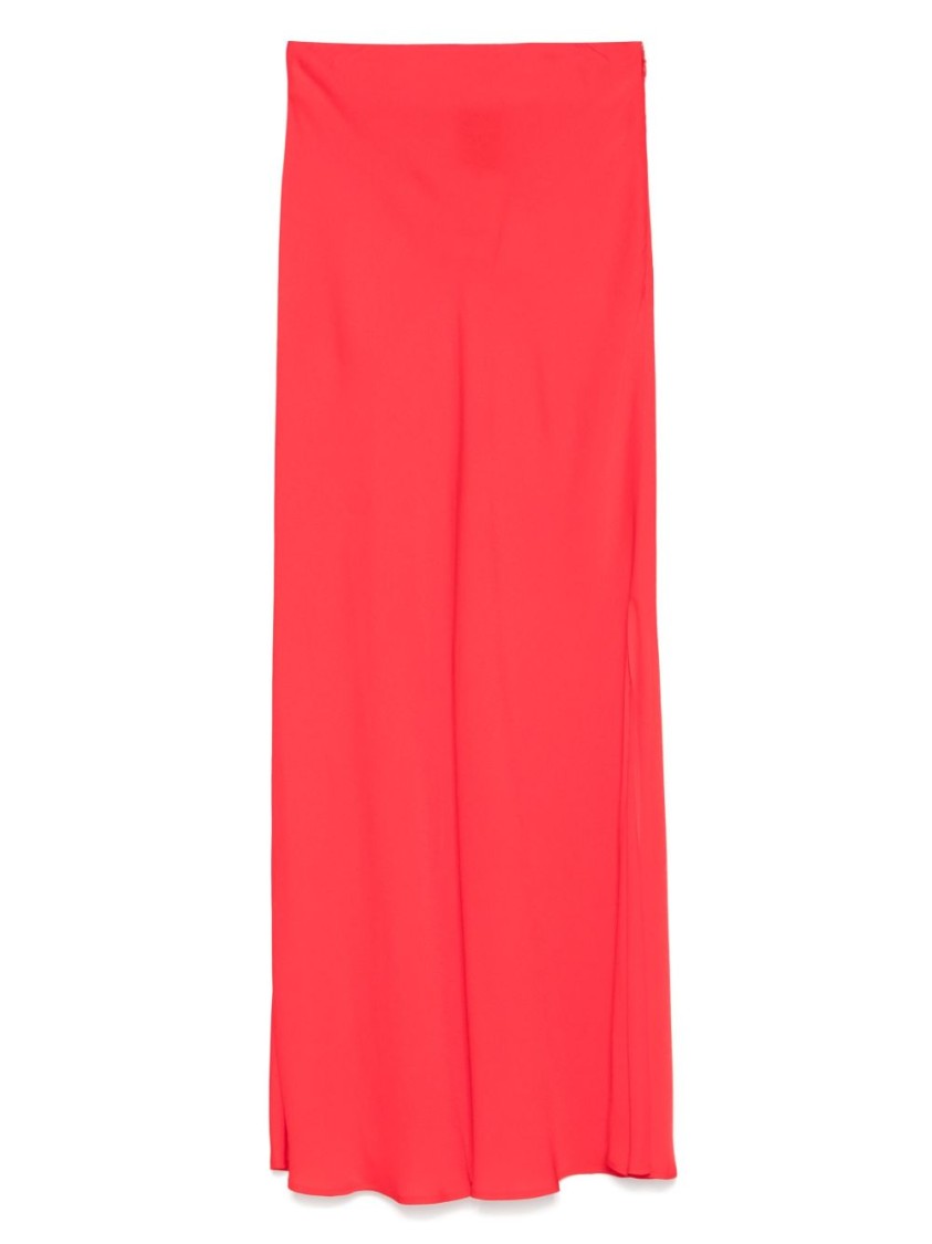 Twinset Twin-set Maxi Skirt In Vivid Red Viscose