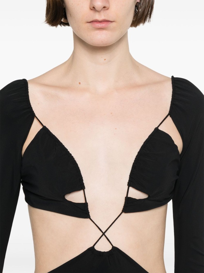 Amazuìn Amazuin Stretch Jersey Minidress With Cut-out Details