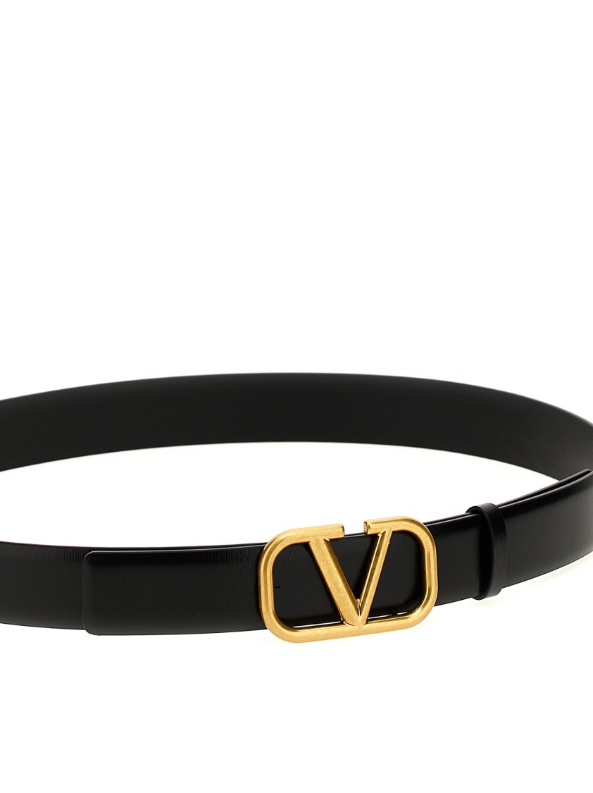 Valentino Garavani 'vlogo Signature' Belt In Black