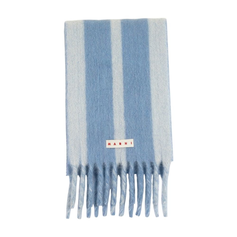 スカーフ Marni Wool Scarf With Alternating Stripes Marni Wool Scarf With Alternating Blue Stripes | ModeSens