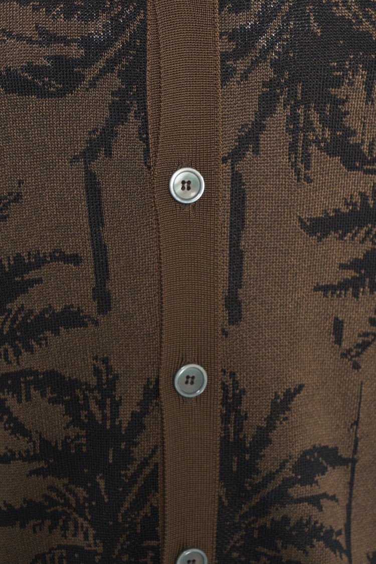 AMARANTO AMARANTO KNIT SHIRT WITH ALL-OVER PATTERN
