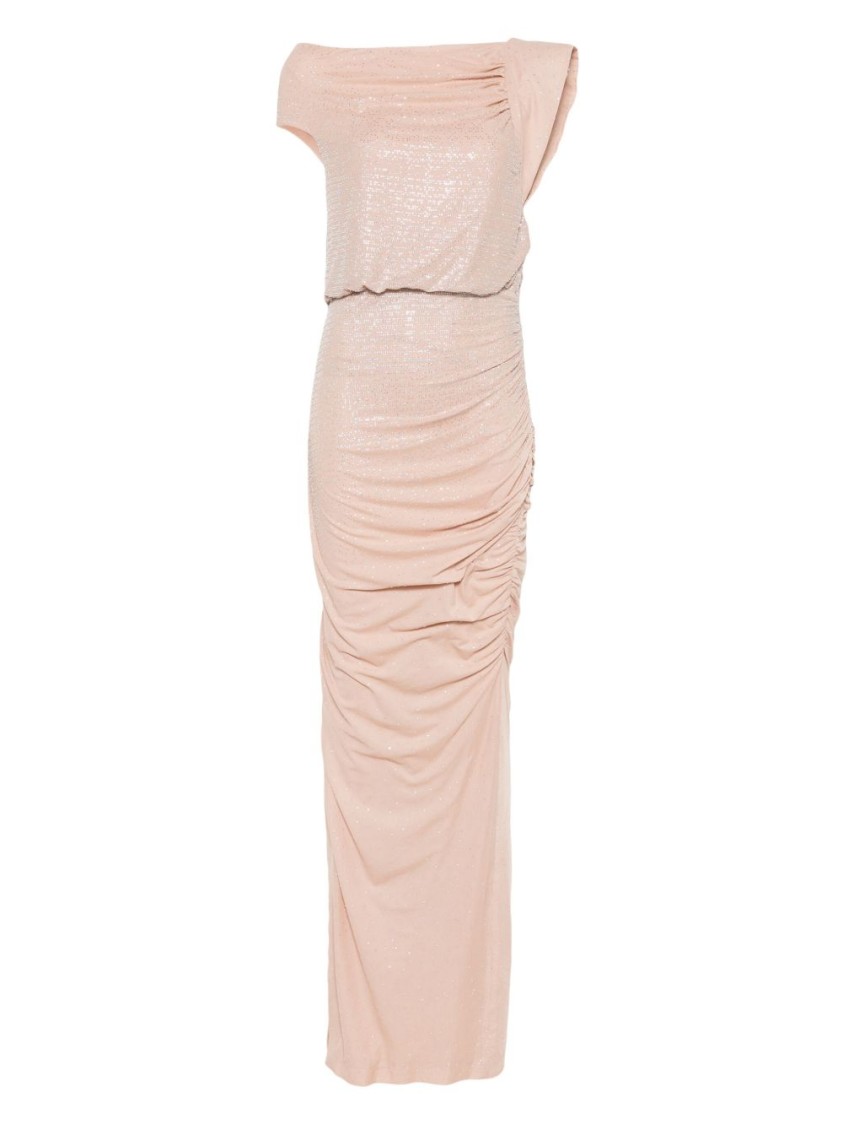 Shop Genny Light Beige Tulle Dress