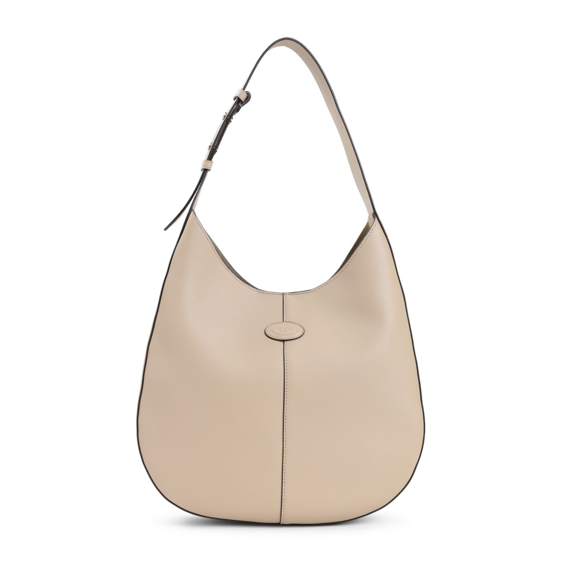 Shop Tod's Nude/neutrals Calf Leather Shopper Bag