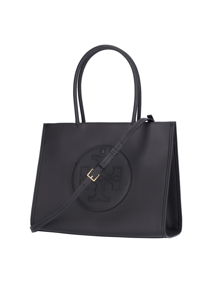 Tory Burch Small Black Tote With Double 't' Logo