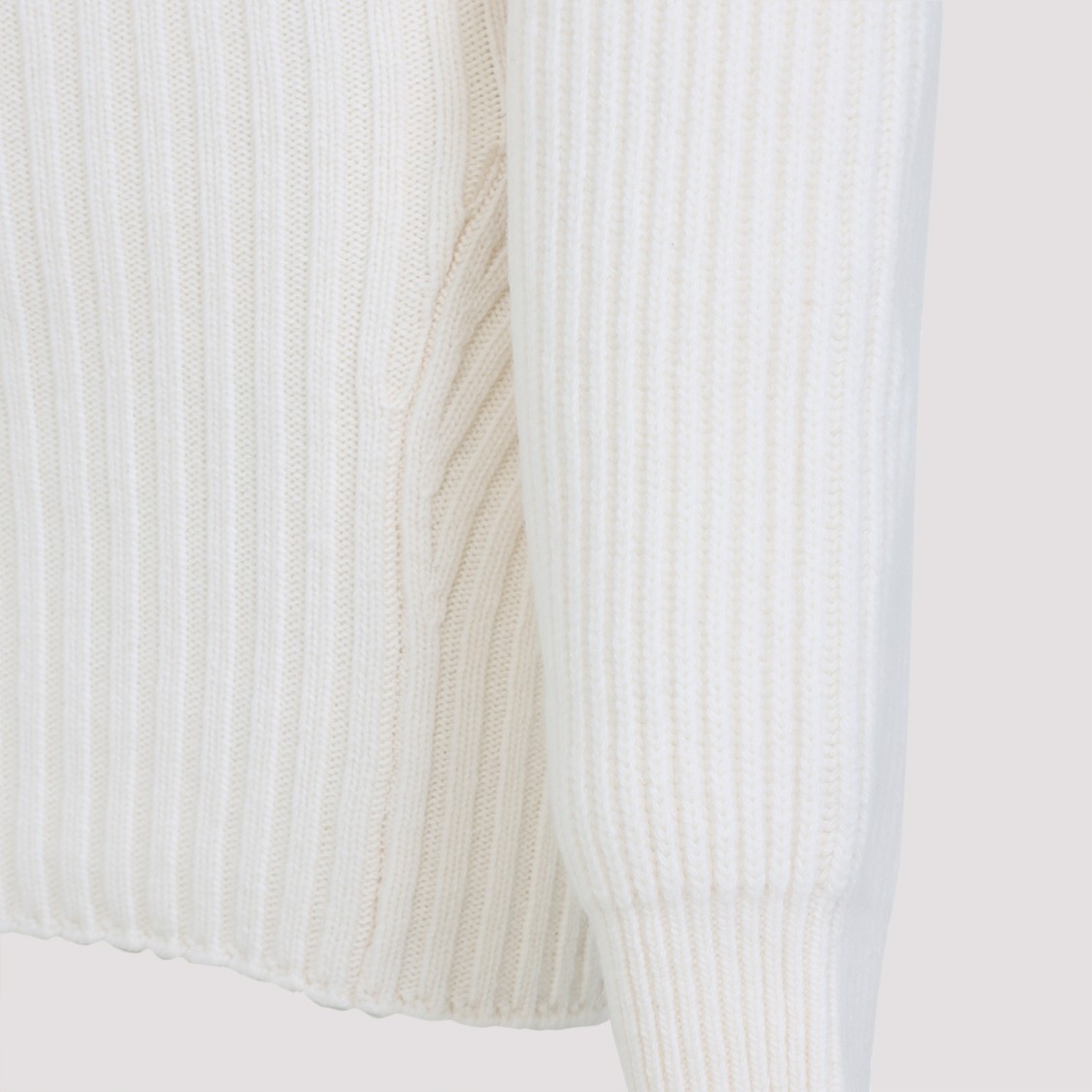 Jean Paul Gaultier Wool Short Dress With Mesh Details Women In White