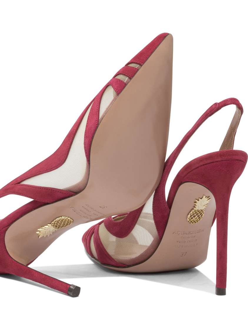 Aquazzura Slingback Pumps With Pointed Toe In Red