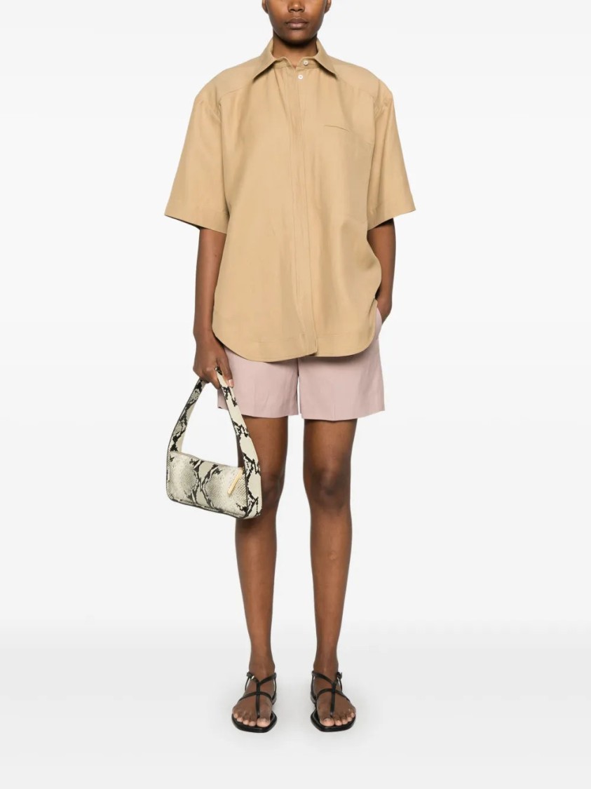 Shop Loulou Studio Simai Shorts In Pink