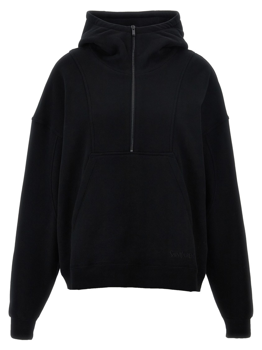 Saint Laurent 'camionneur Molleton' Hoodie In Black