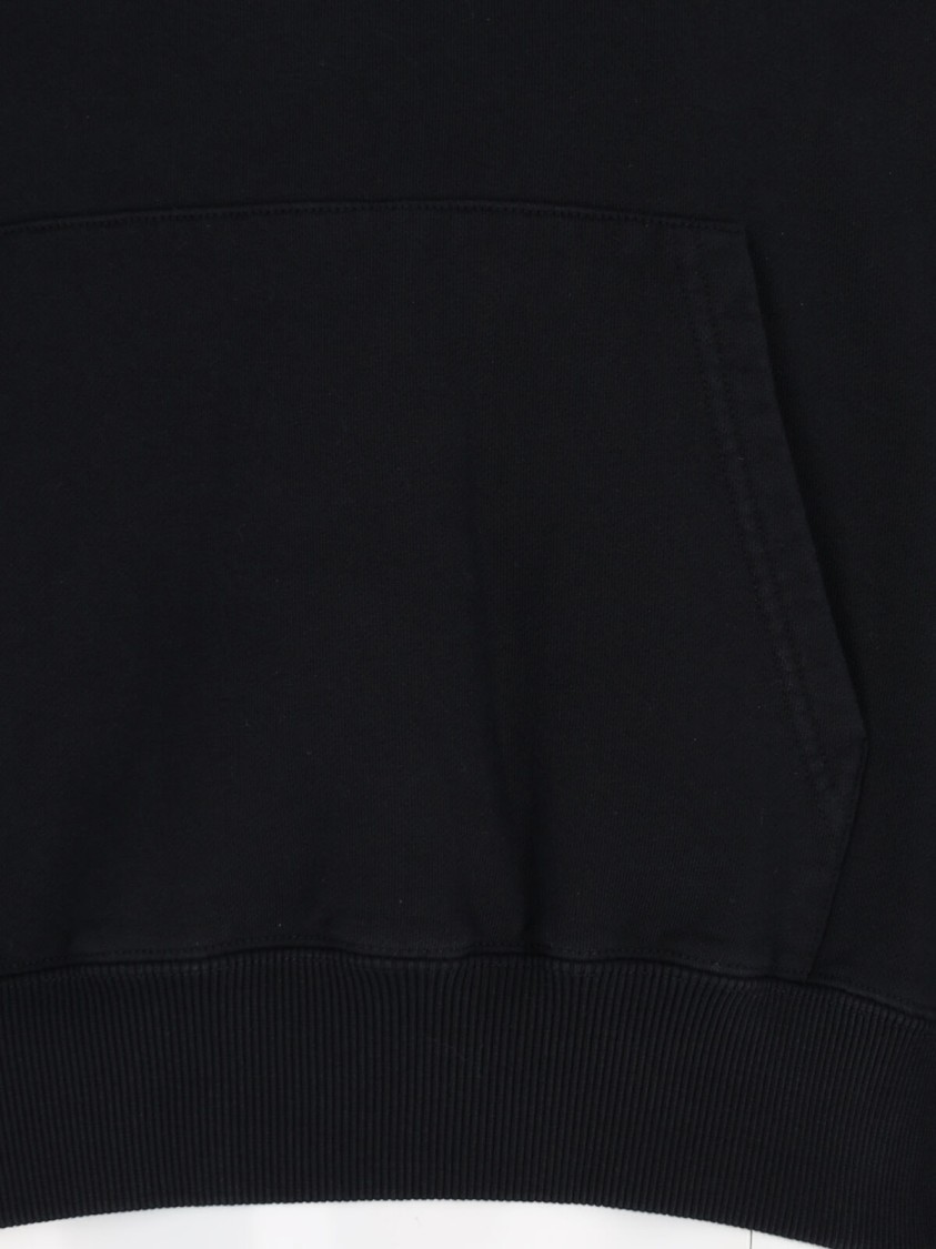 Jw Anderson J. W. Anderson Cropped Black Hoodie With Subtle Branding And Relaxed Fit In Black