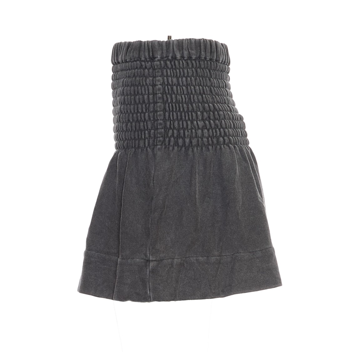 Isabel Marant Cotton-blend Black Skirt With Textured Finish