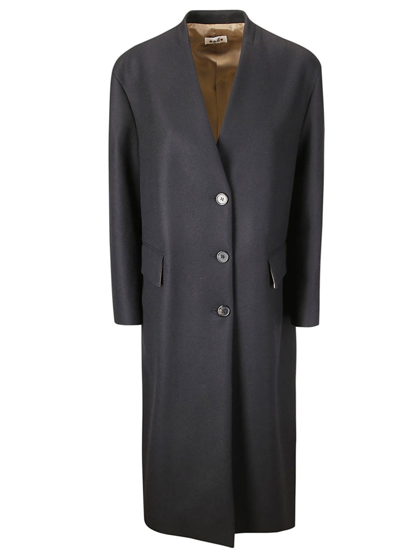 A.b. Wool Coat In Black