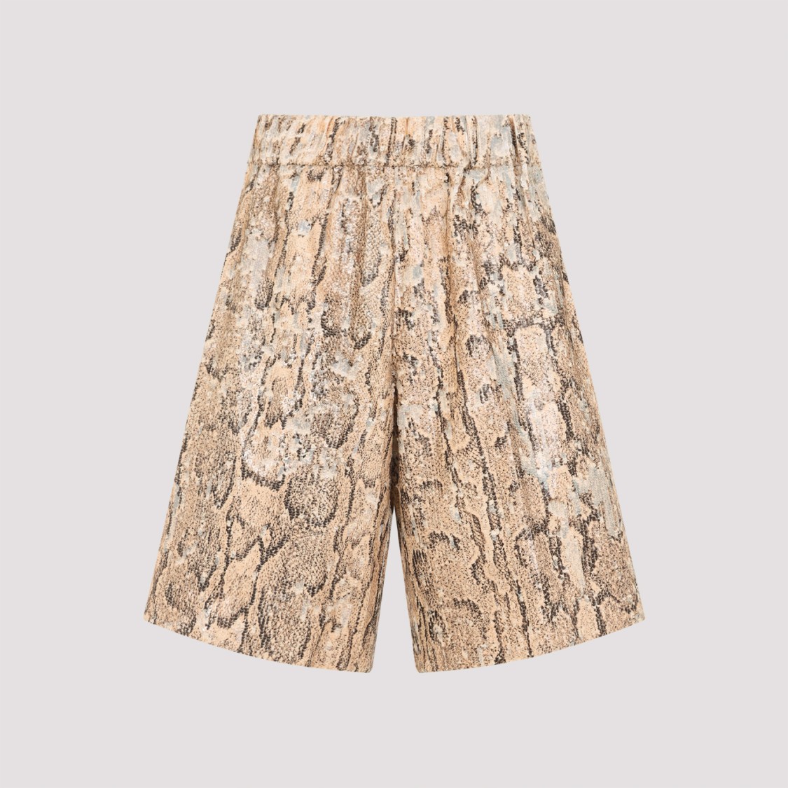Shop Dries Van Noten Pomy Bis Beige Cotton Bermuda Shorts