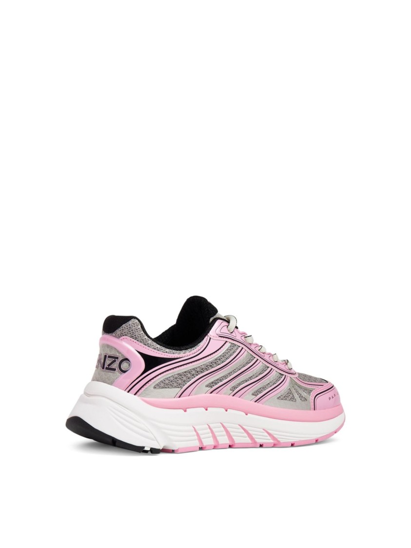Kenzo Pace Tech Runner Logo Sneakers In Purple