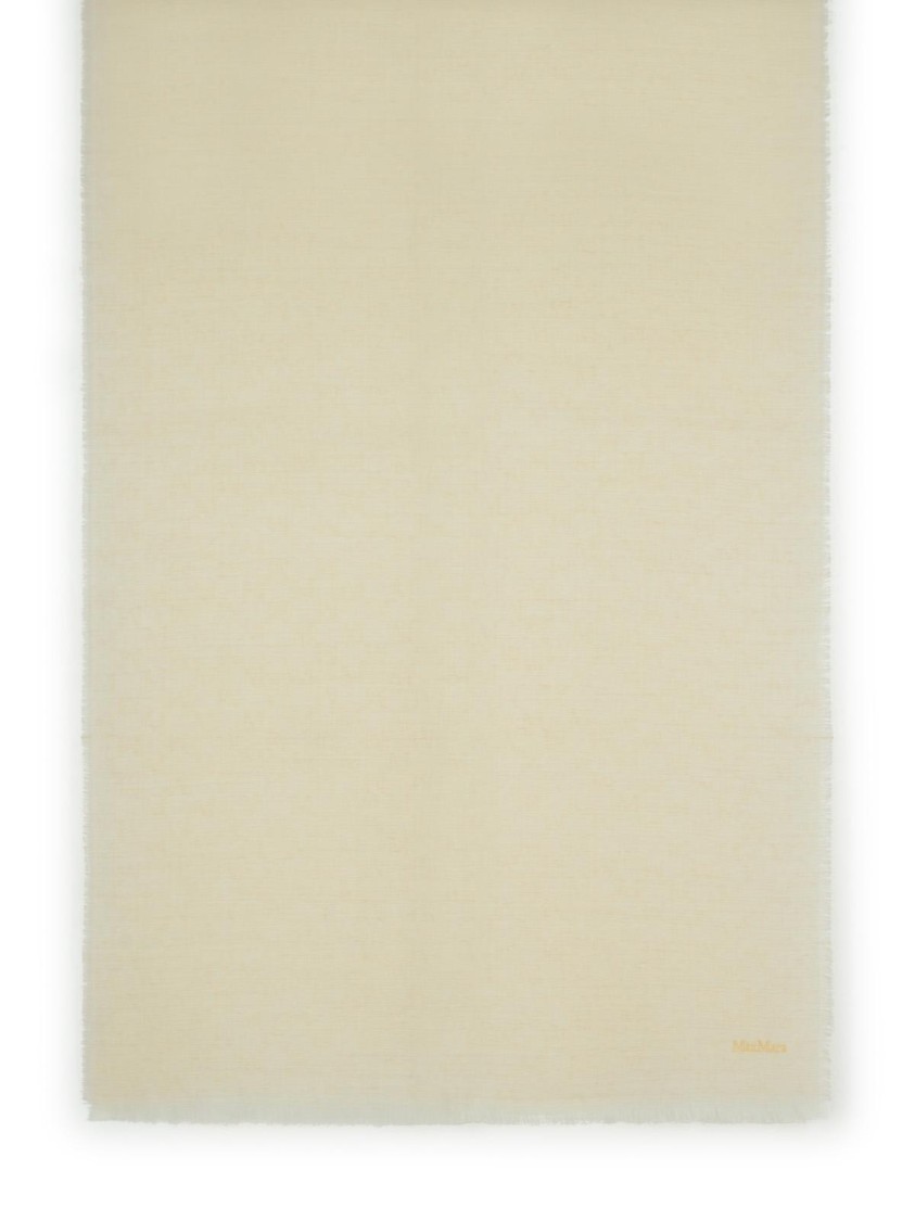 Max Mara Magico Virgin Wool Scarf Tela In Neutral