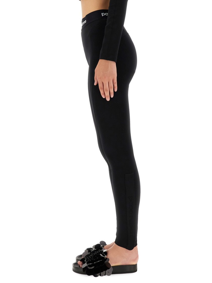 Rabanne Pants With Logo In Black