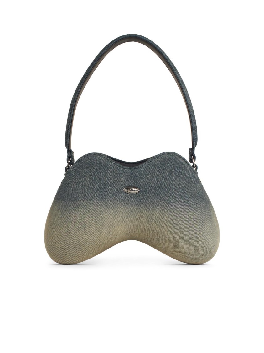 Shop Diesel Play' Blue Denim Bag