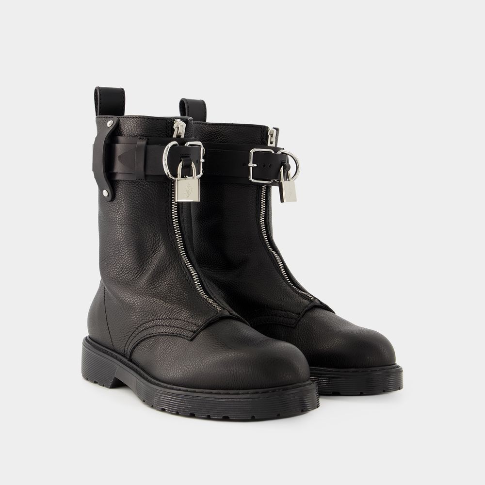 【関税込み】Punk Combat Boots - J.W. Anderson - Leather - Bl J. W. Anderson Punk Combat - Leather - Black | THE LIST