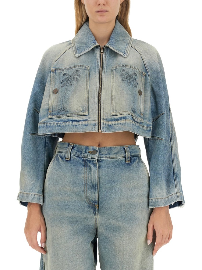 PALM ANGELS PALM ANGELS CROPPED FIT JACKET