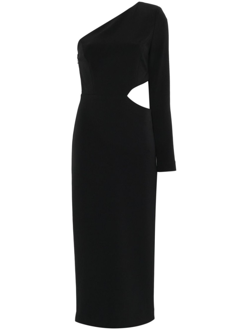 Shop Twinset Twin-set Black Dress With Cut-out Detail