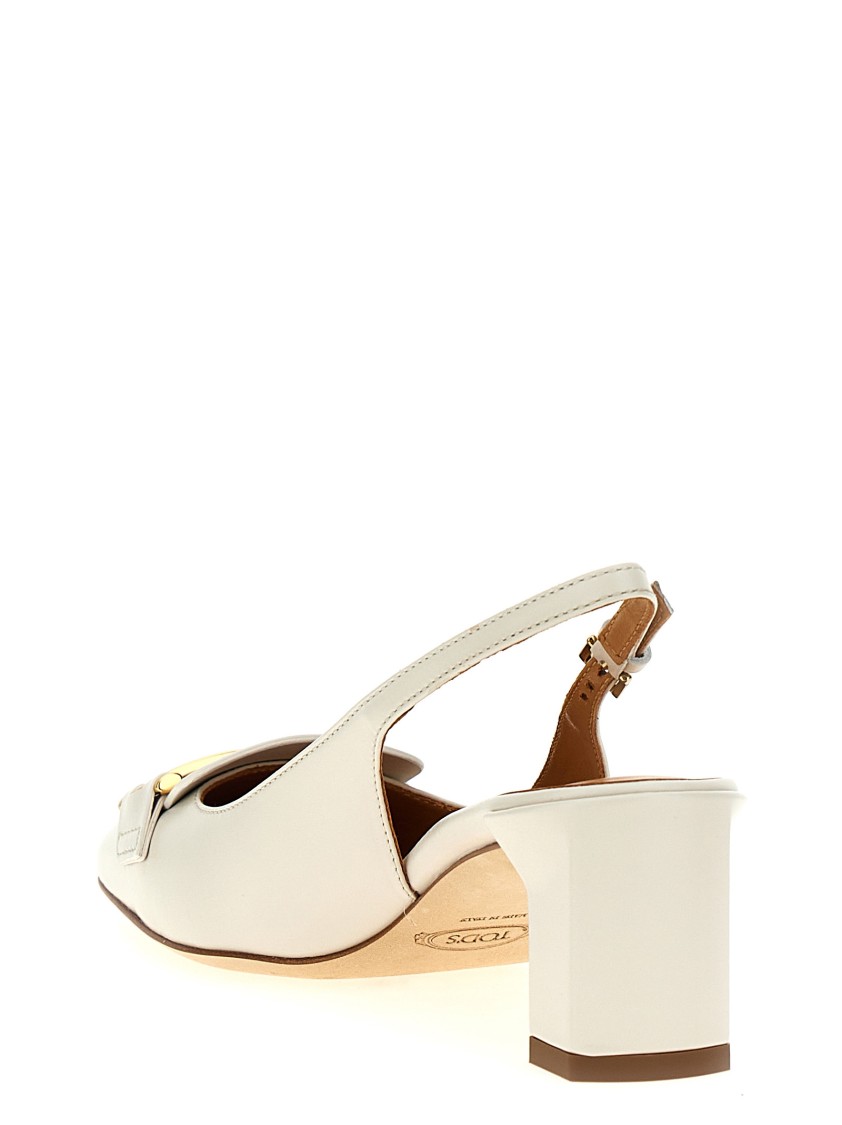 Tod's 'cuoio T' Slingback In Neutral