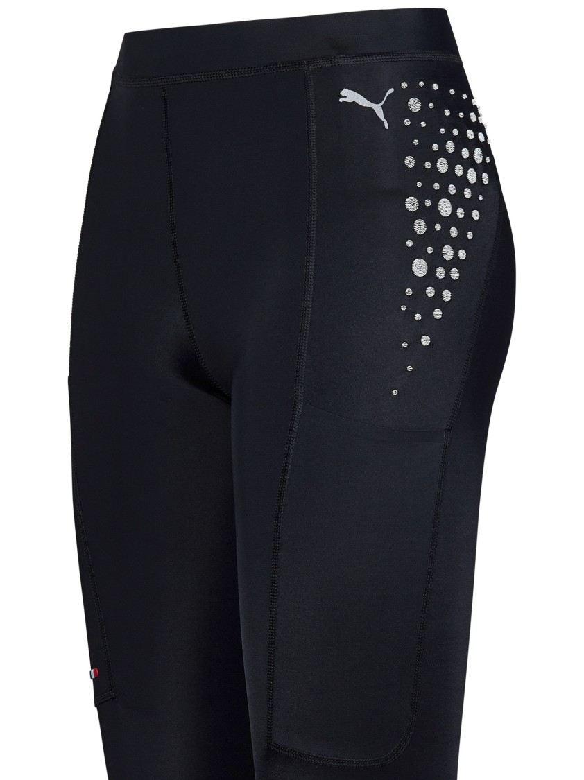 Coperni Reflective-accent Black Technical Leggings In Black