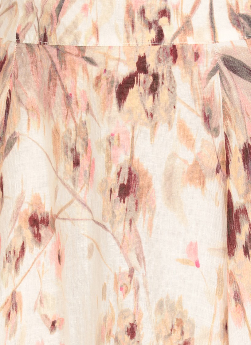 120% Lino White Cotton Skirt