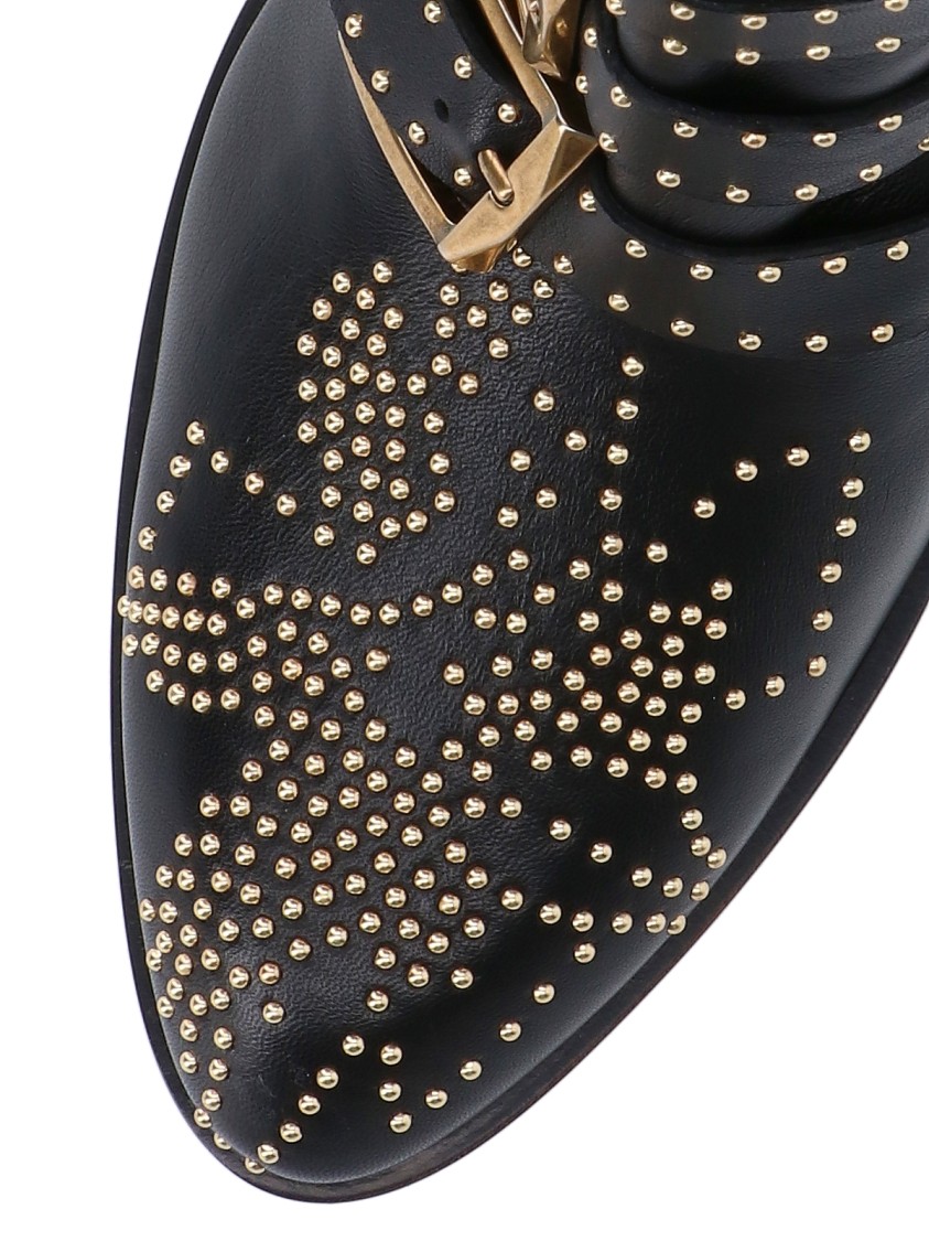 Chloé Susanna 45mm Studded Ankle Boots In Black