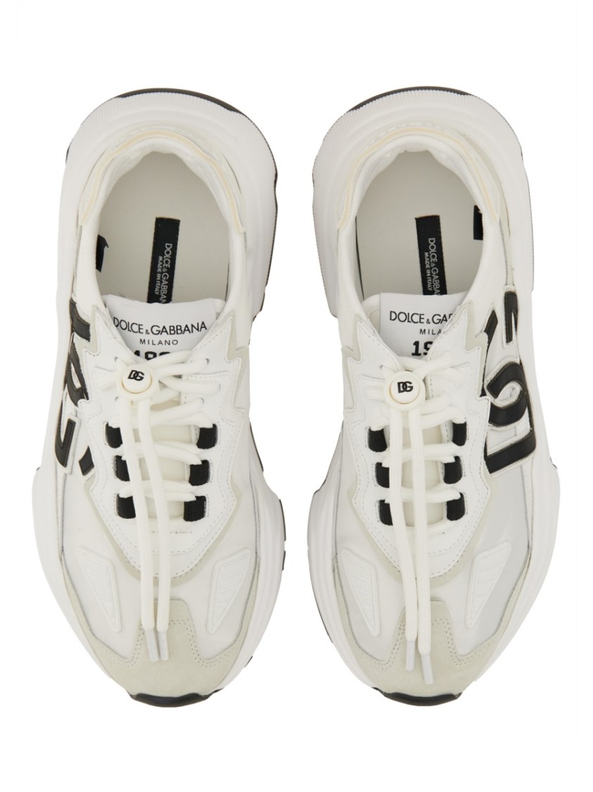 Dolce & Gabbana Woman Multicolor Fabric And Leather Daymaster Sneakers