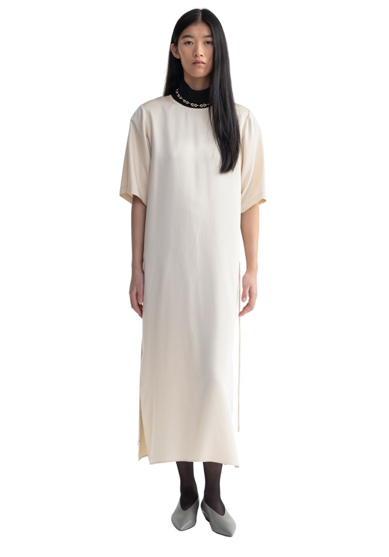 AERON AERON EVE - CUPRO MAXI DRESS WITH BELT