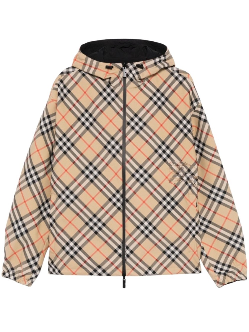 Shop Burberry Light Beige Tech Jacket In Neutrals