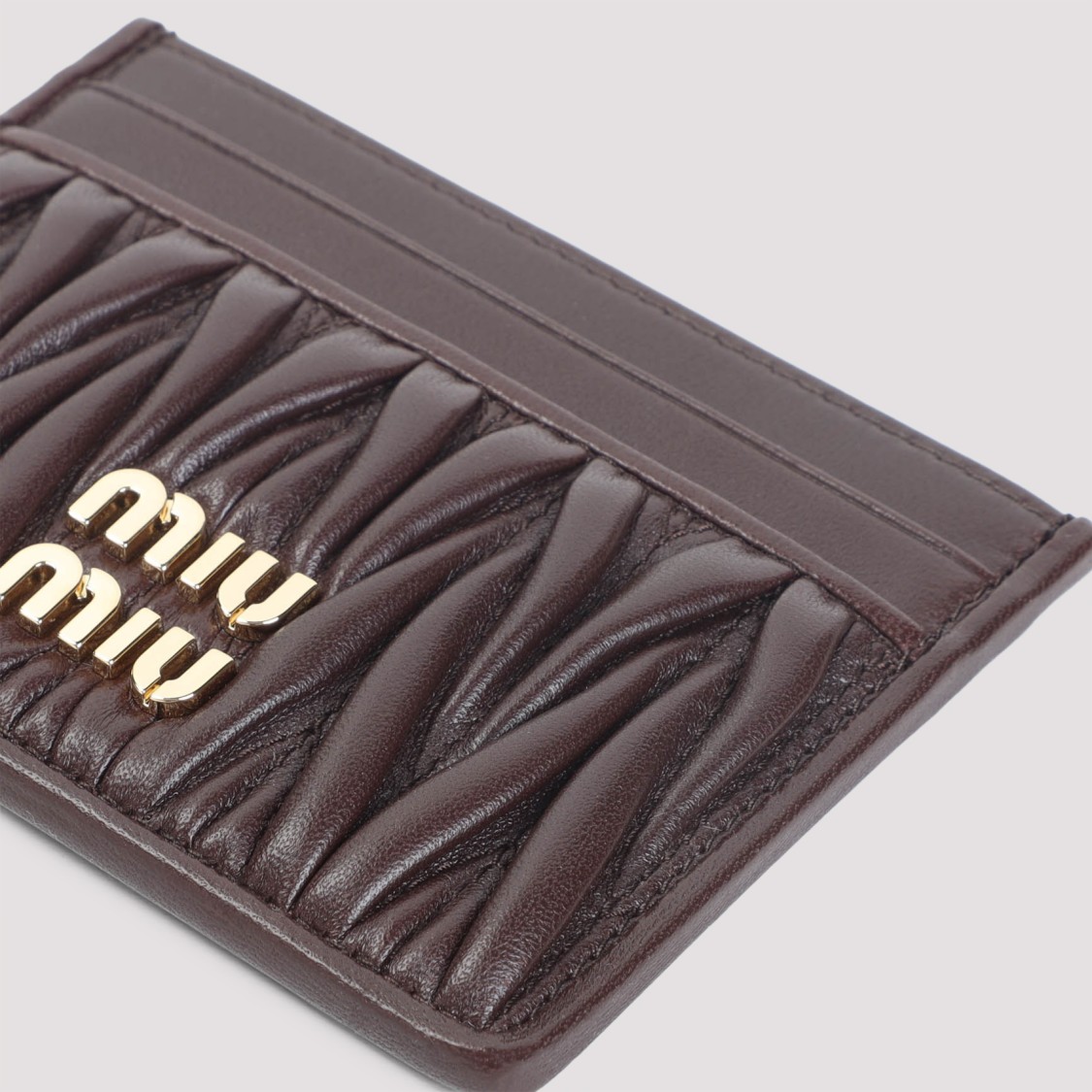 Miu Miu Lamb Leather Quilted Cardholder