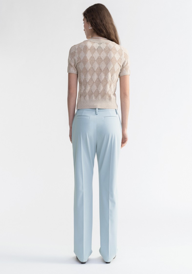 AERON AERON SONIA - DIAMOND KNIT SHORT SLEEVED TOP
