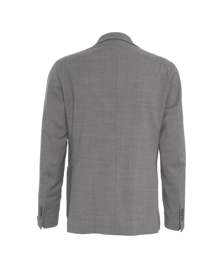 Tagliatore Single-breasted Virgin Wool Suit With Tailored Silhouette In Grey