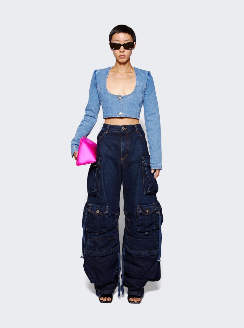 MAGDA BUTRYM MAGDA BUTRYM ULTRA CROPPED SCOOP DENIM JACKET