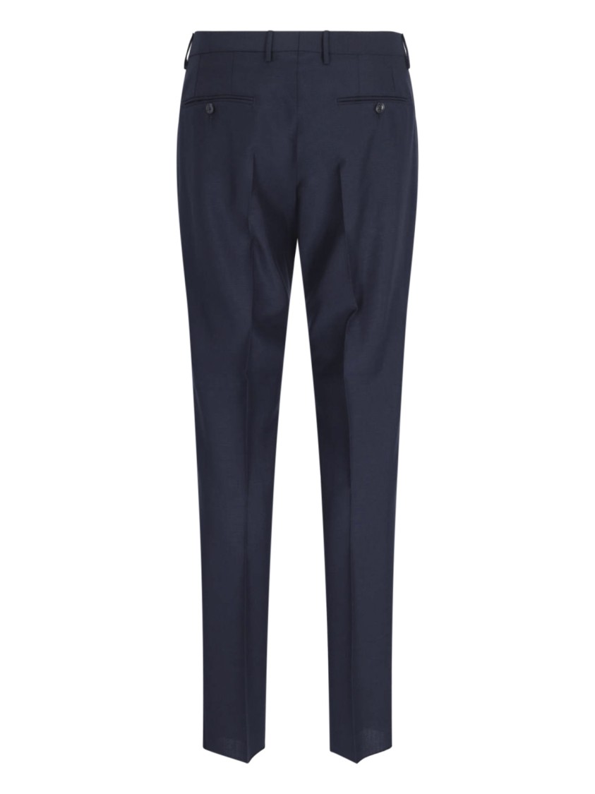 Tagliatore Vesuvio Single-breasted Suit In Blue Virgin Wool