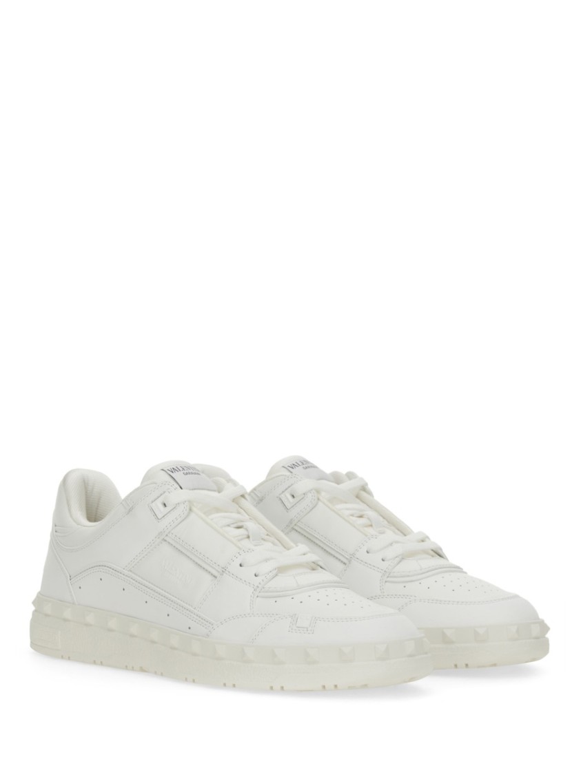Valentino Leather Freedots Sneakers Studded Detailing